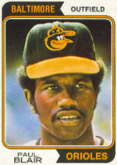 1974 Topps Baseball Cards      092      Paul Blair